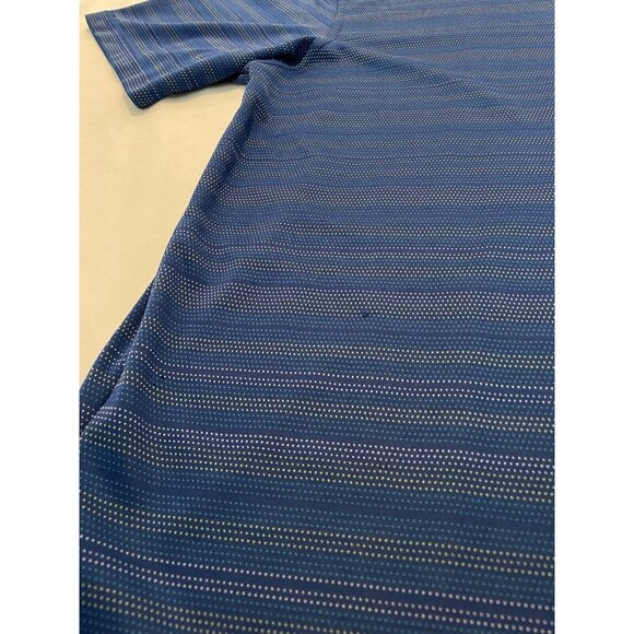 PGA Tour Men's Polo Shirt Short Sleeve Athletic Sportswear Blue Stripe XXL - Picture 8 of 12